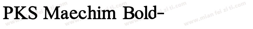 PKS Maechim Bold字体转换